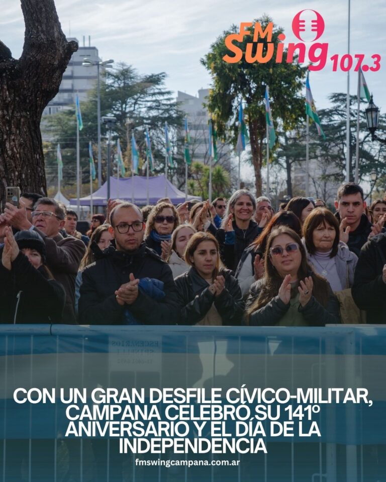 Con un gran desfile cívico-militar, Campana celebró su 141º aniversario y el Día de la Independencia