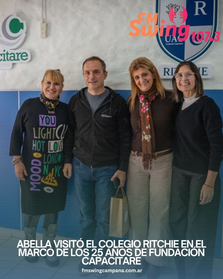 Abella visitó el Colegio Ritchie en el marco de los 25 años de Fundación Capacitare