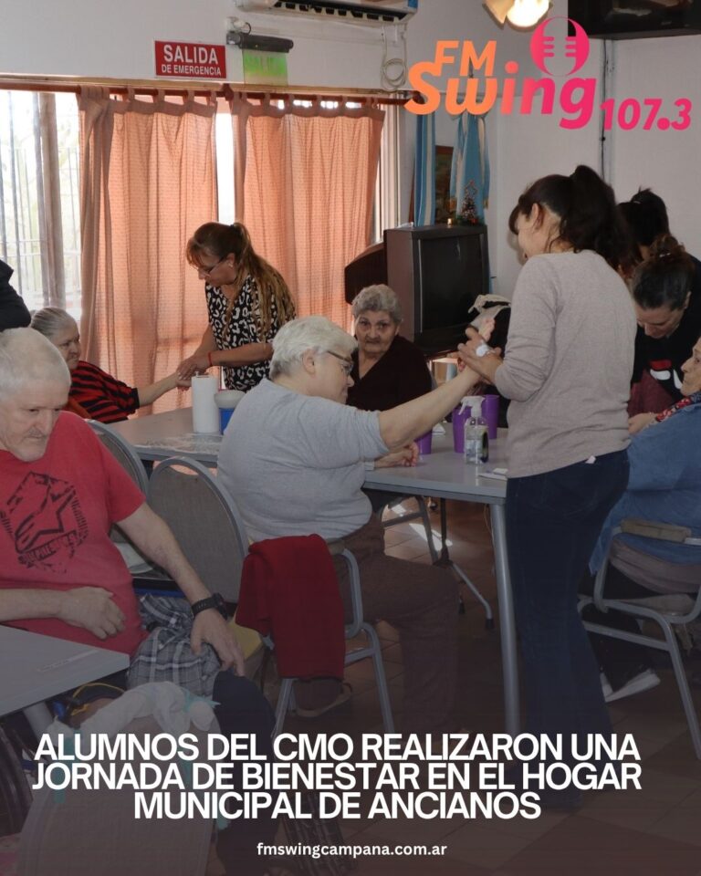 Alumnos del CMO realizaron una jornada de bienestar en el Hogar Municipal de Ancianos