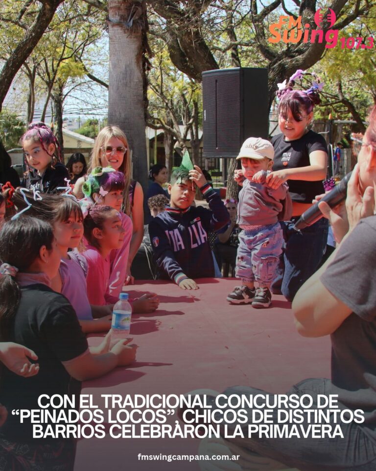 Con el tradicional concurso de “peinados locos”, chicos de distintos barrios celebraron la primavera