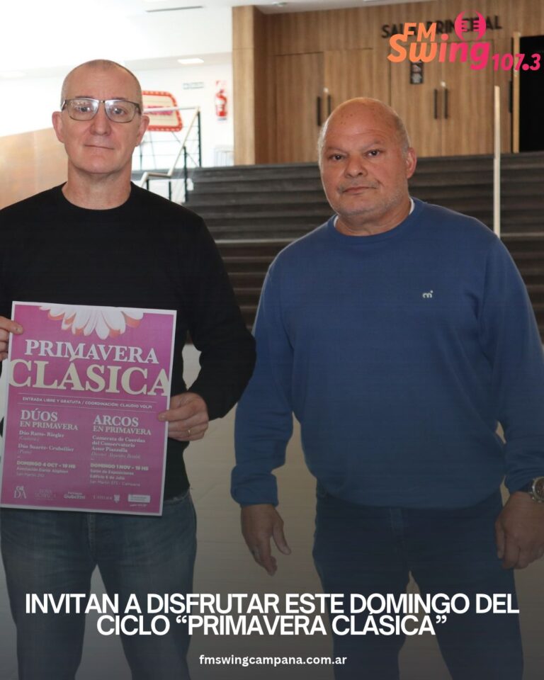 Invitan a disfrutar este domingo del ciclo “Primavera Clásica”