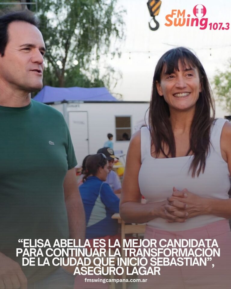 “Elisa Abella es la mejor candidata para continuar la transformación de la ciudad que inició Sebastián”, aseguró Lagar