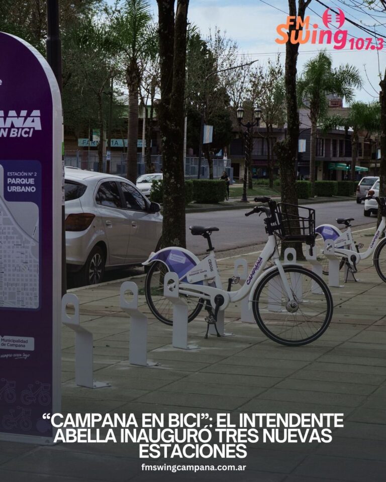 “Campana en Bici”: el intendente Abella inauguró tres nuevas estaciones