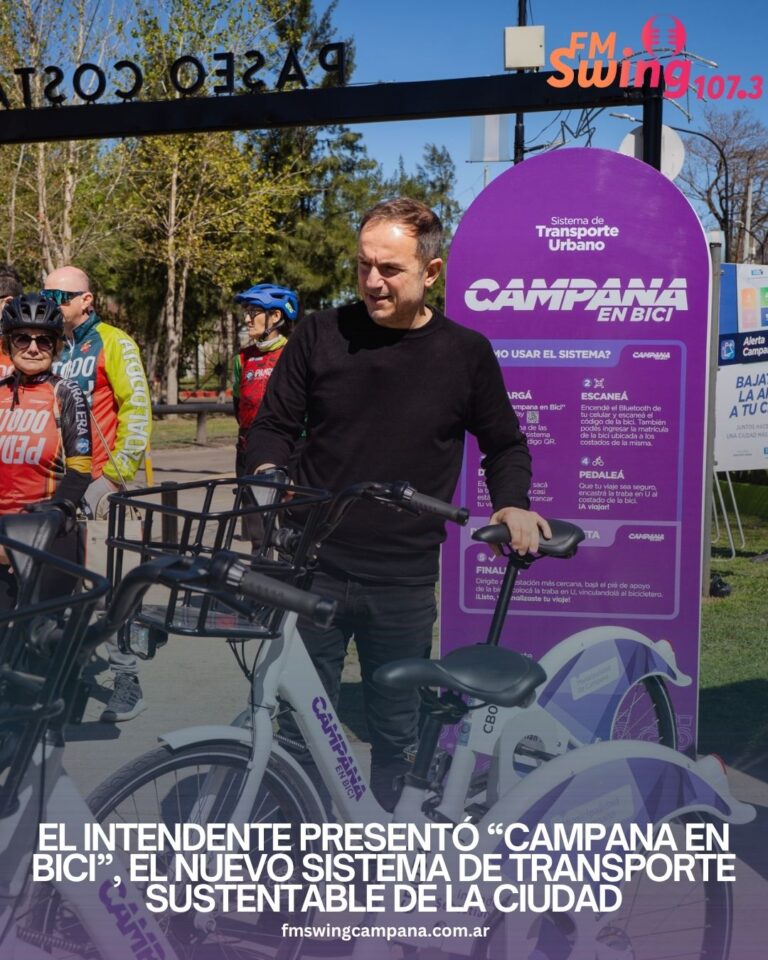 El Intendente presentó “Campana en Bici”, el nuevo sistema de transporte sustentable de la ciudad