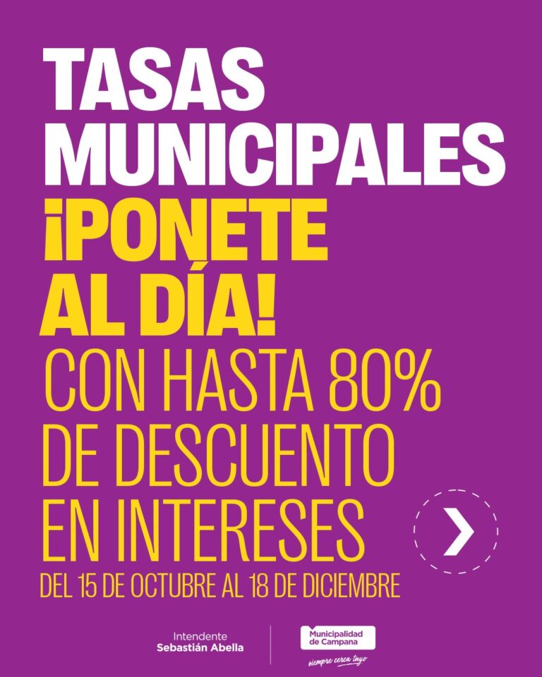 Desde Hoy, los vecinos podrán regularizar sus deudas municipales con importantes descuentos