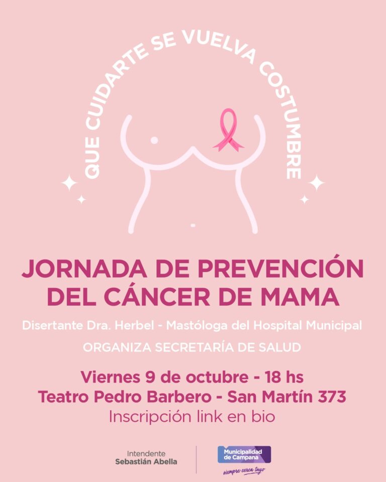 Este viernes habrá una jornada de prevención del cáncer de mama abierta a la comunidad