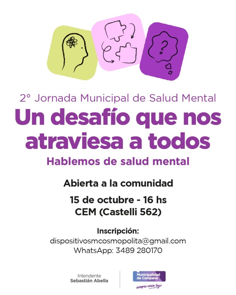 Invitan a la comunidad a participar de la 2° jornada abierta de salud mental