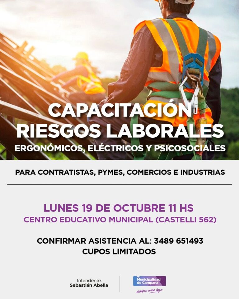 La Secretaría de Desarrollo Económico impulsa una capacitación sobre riesgos laborales