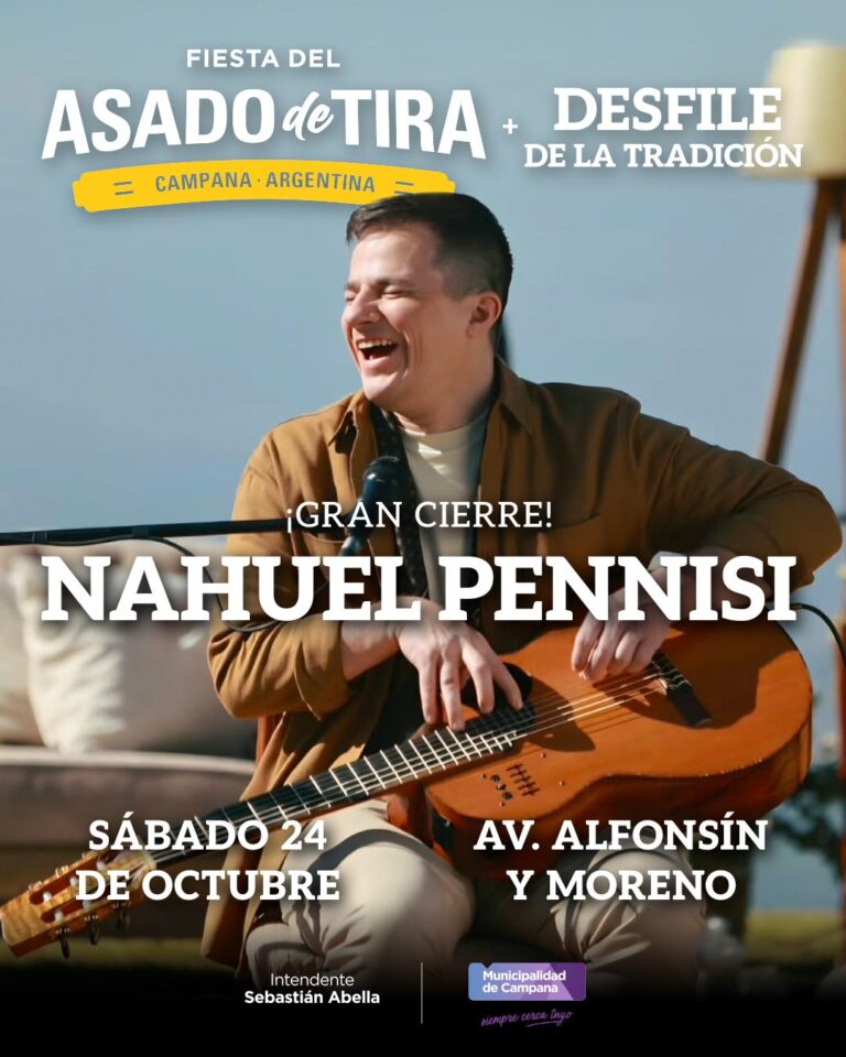 Nahuel Pennisi cerrará la Fiesta del Asado de Tira