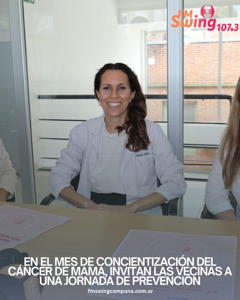 En el mes de concientización del Cáncer de Mama, invitan las vecinas a una jornada de prevención