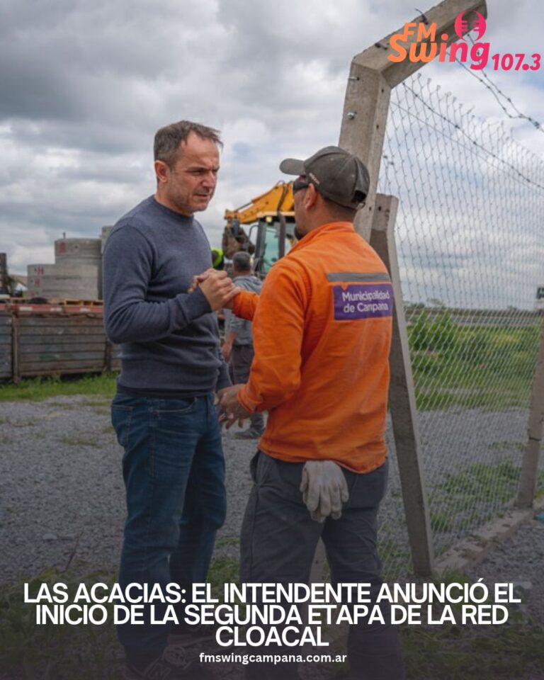 Las Acacias: el Intendente anunció el inicio de la segunda etapa de la red cloacal