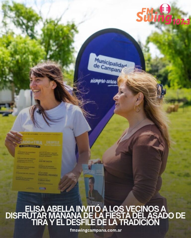 Elisa Abella invitó a los vecinos a disfrutar mañana de la Fiesta del Asado de Tira y el Desfile de la Tradición