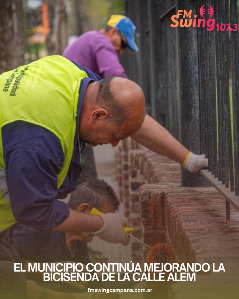 El Municipio continúa mejorando la bicisenda de la calle Alem