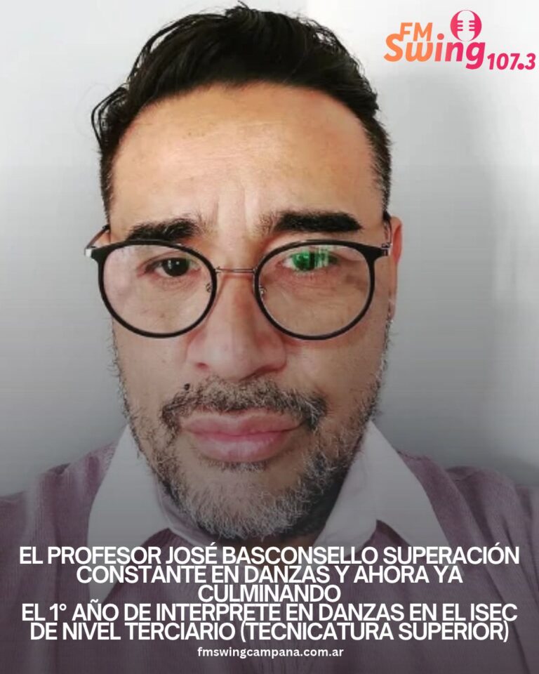 El Profesor José Basconsello superación constante en Danzas y ahora ya culminando el 1° año de Interprete en Danzas en el ISEC de nivel terciario (Tecnicatura Superior)