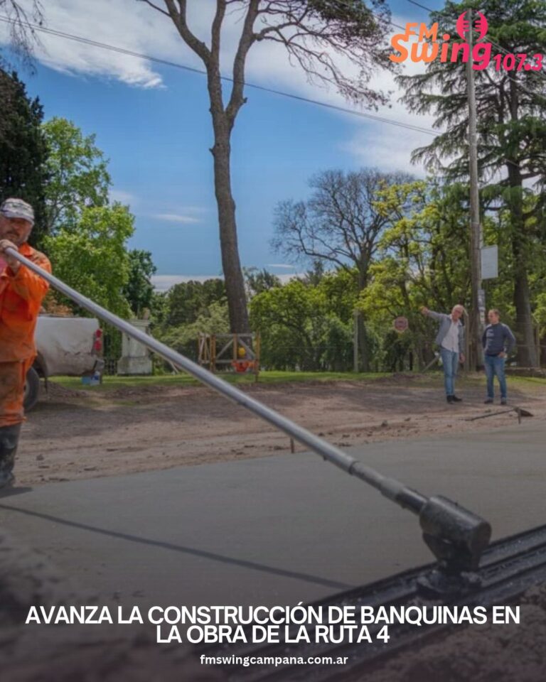 Avanza la construcción de banquinas en la obra de la Ruta 4