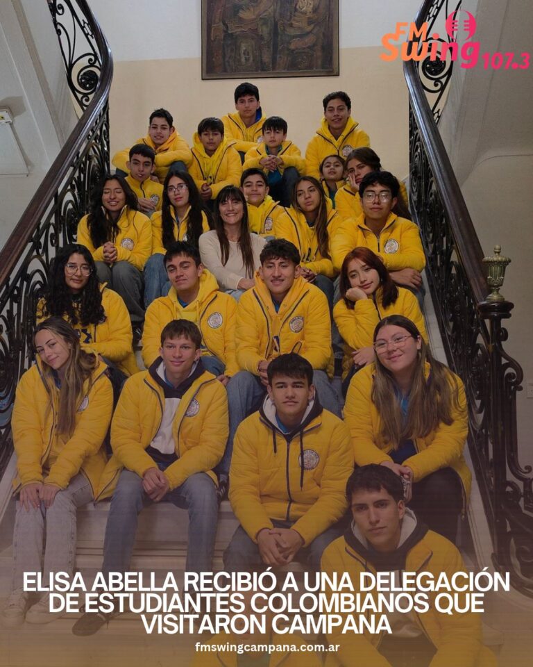 Elisa Abella recibió a una delegación de estudiantes colombianos que visitaron Campana