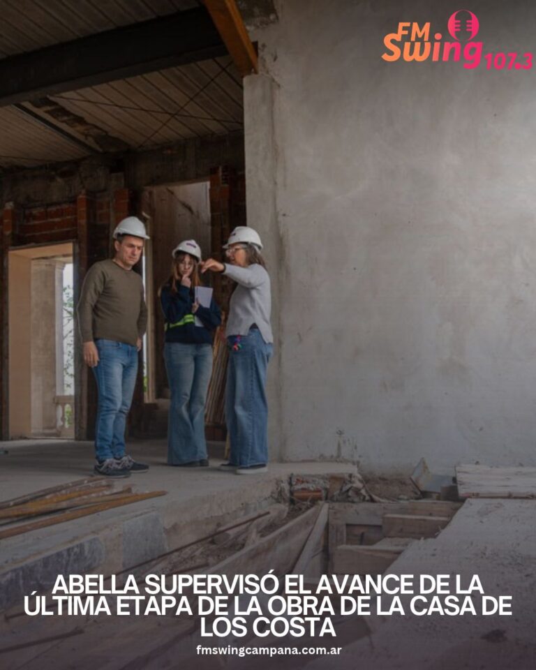 Abella supervisó el avance de la última etapa de la obra de la Casa de los Costa