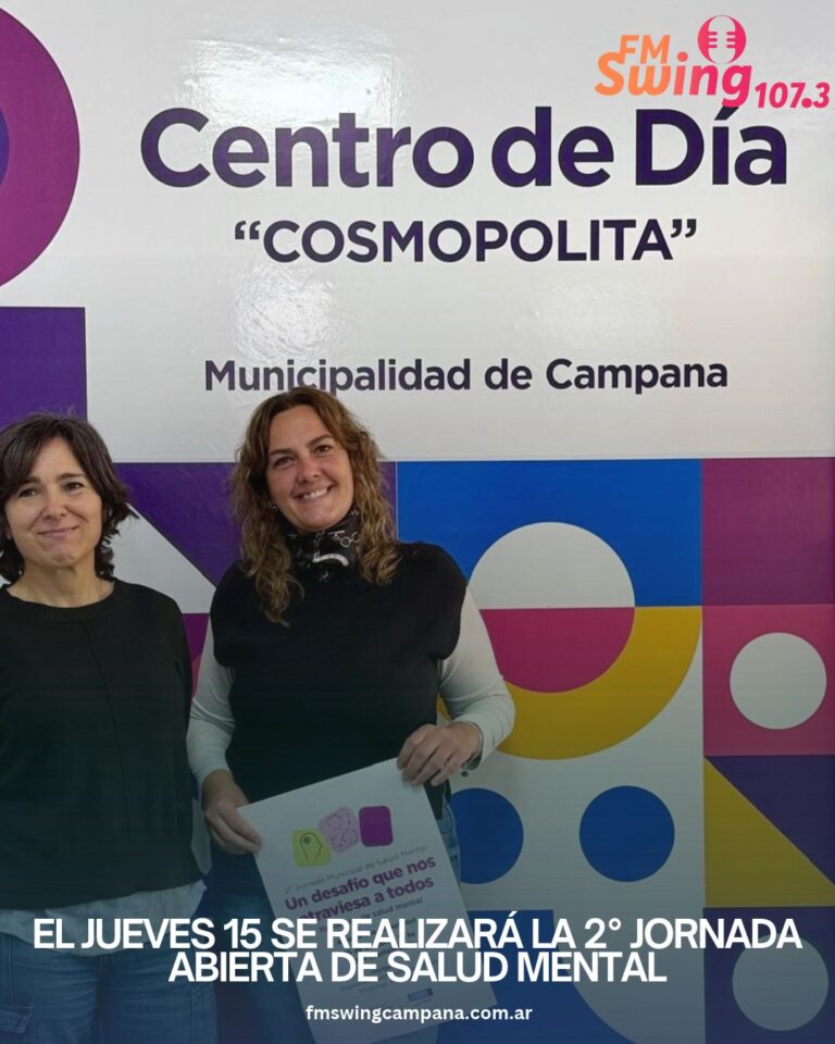 El jueves 15 se realizará la 2° jornada abierta de salud mental