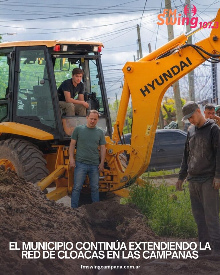 El Municipio continúa extendiendo la red de cloacas en Las Campanas