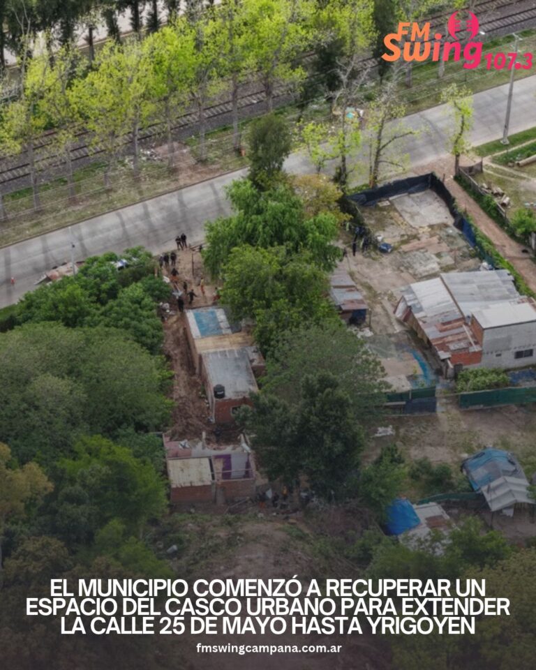 El Municipio comenzó a recuperar un espacio del casco urbano para extender la calle 25 de Mayo hasta Yrigoyen