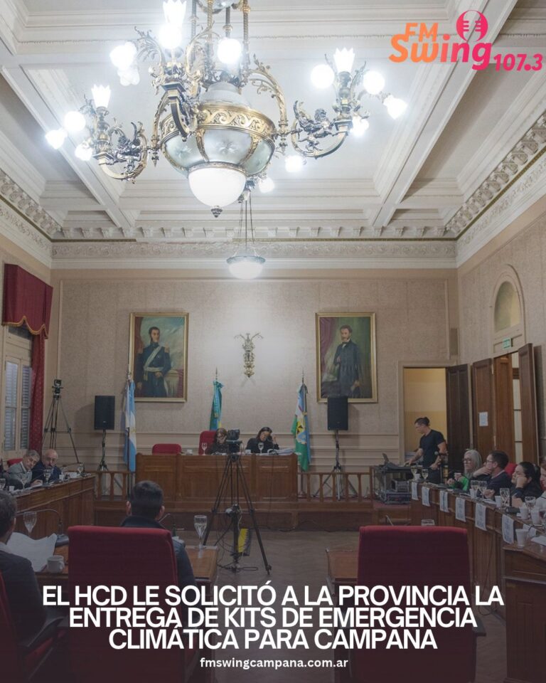 El HCD le solicitó a la Provincia la entrega de kits de emergencia climática para Campana