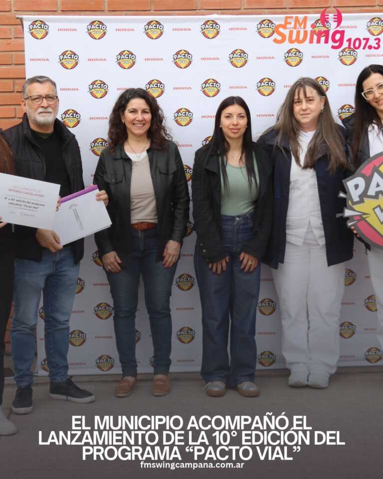 El Municipio acompañó el lanzamiento de la 10° edición del programa “Pacto Vial”